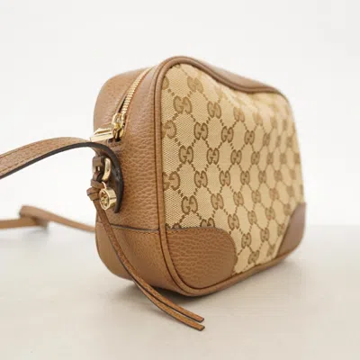 Pre-owned Gucci Brown Canvas Shoulder Bag ()