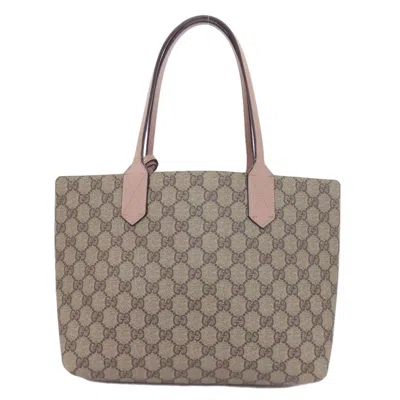 Pre-owned Gucci Brown Pink Pvc Tote Bag () In Multi