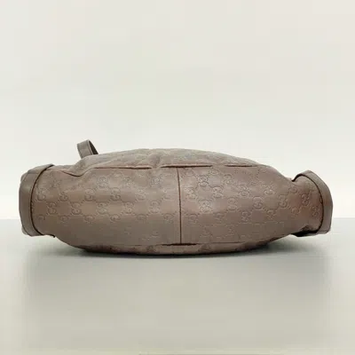 Pre-owned Gucci Dark Brown Leather Tote Bag ()