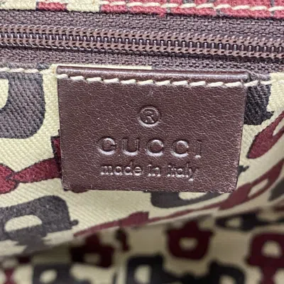 Pre-owned Gucci Dark Brown Leather Tote Bag ()