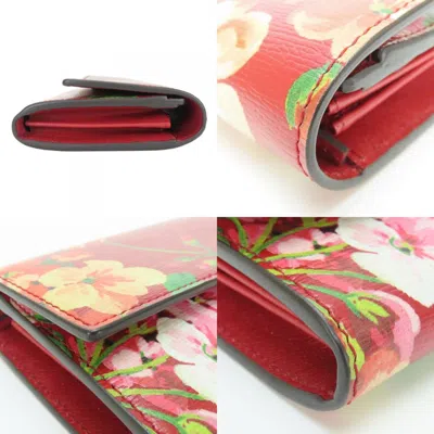 Pre-owned Gucci Red Color Leather Wallet (bi-fold) ()
