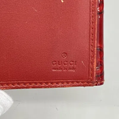 Pre-owned Gucci Red Color Long Wallet (bi-fold) ()