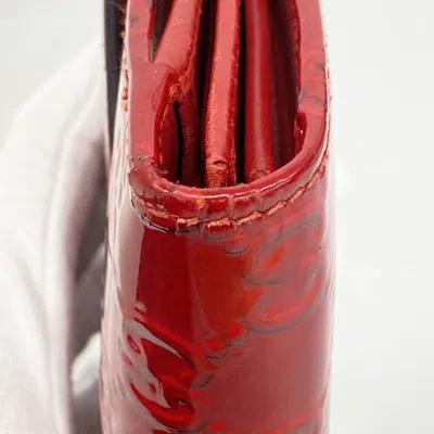 Pre-owned Gucci Red Color Long Wallet (bi-fold) ()