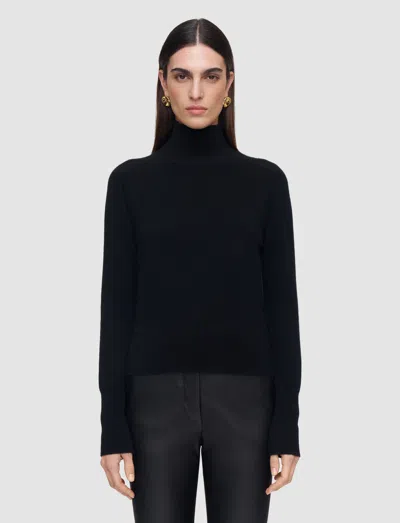 Joseph Oxna Light Pure Cashmere High Neck Jumper In Black