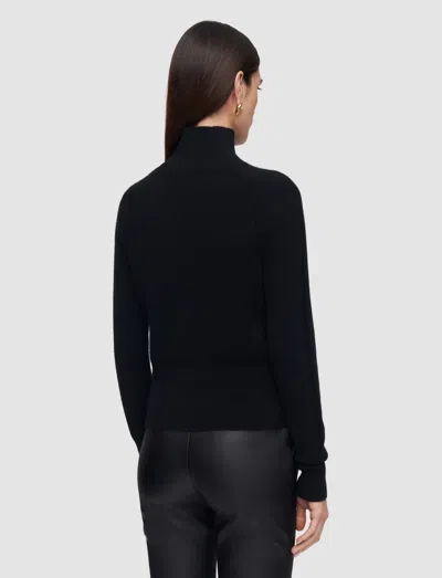 Joseph Oxna Light Pure Cashmere High Neck Jumper In Black