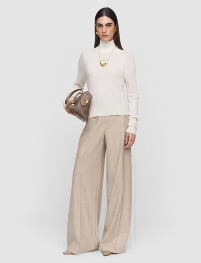 Joseph Oxna Light Pure Cashmere High Neck Jumper In White