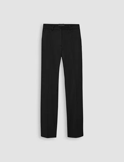 Joseph Coleman Long Gabardine Stretch Trousers In Black