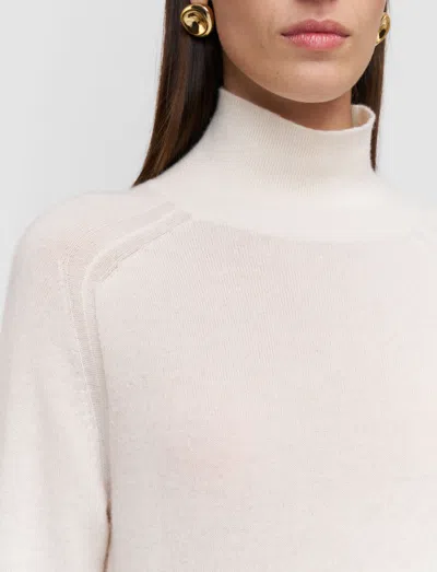 Joseph Oxna Light Pure Cashmere High Neck Jumper In White