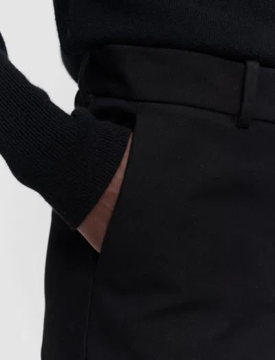 Joseph Coleman Long Gabardine Stretch Trousers In Black