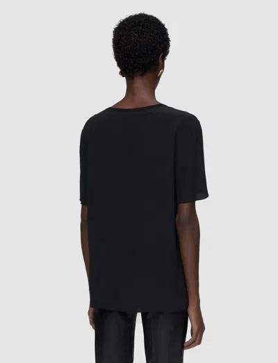 Joseph Rubin Crepe De Soie Silk Blouse In Black