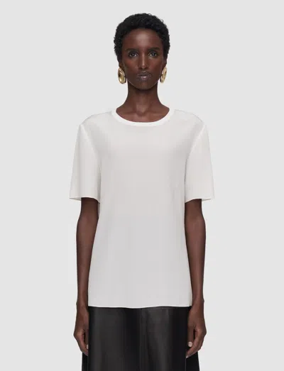 Joseph Rubin Crepe De Soie Silk Blouse In White