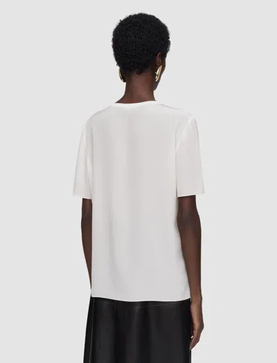 Joseph Rubin Crepe De Soie Silk Blouse In White