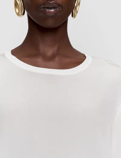 Joseph Rubin Crepe De Soie Silk Blouse In White