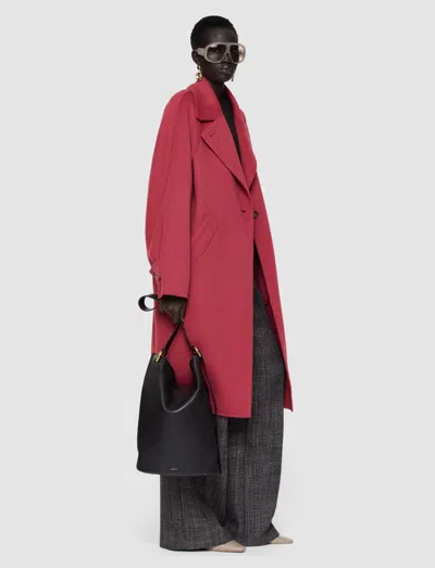 Joseph Bucket Pebble Leather Bag In Brown