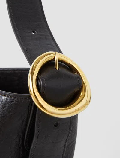 Joseph Bucket Pebble Leather Bag In Brown