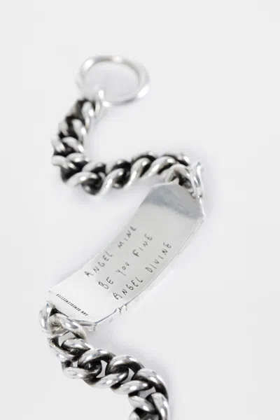 Ann Demeulemeester Kusta Quote Chain Bracelet In Metallic
