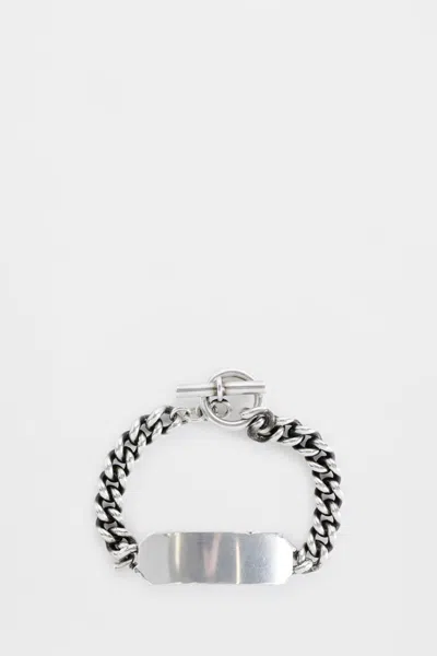 Ann Demeulemeester Kusta Quote Chain Bracelet In Metallic
