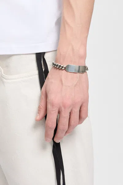 Ann Demeulemeester Kusta Quote Chain Bracelet In Metallic