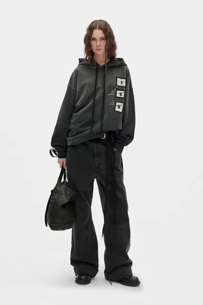 Ann Demeulemeester Anne Marie ''doves'' High Comfort Hoodie In Multi