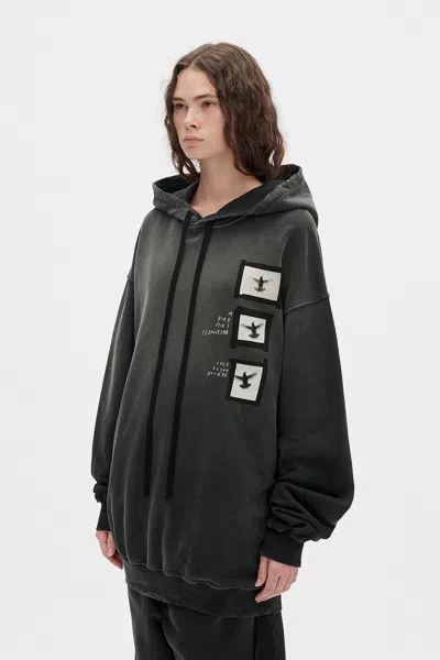 Ann Demeulemeester Anne Marie ''doves'' High Comfort Hoodie In Multi