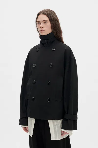 Ann Demeulemeester Leni Cropped Trench Coat In Multi