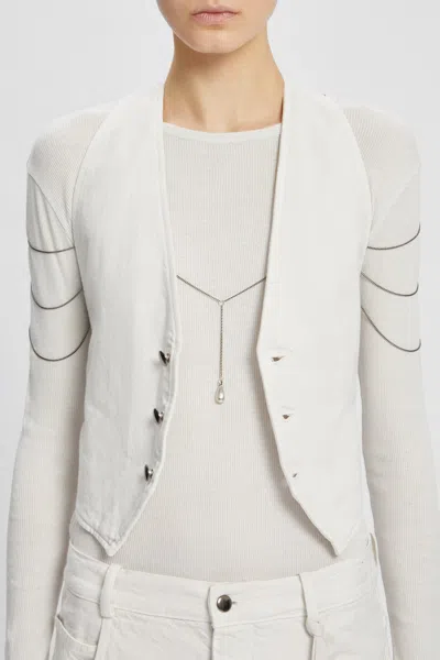 Ann Demeulemeester Pepita Body Chain Necklace In Gray