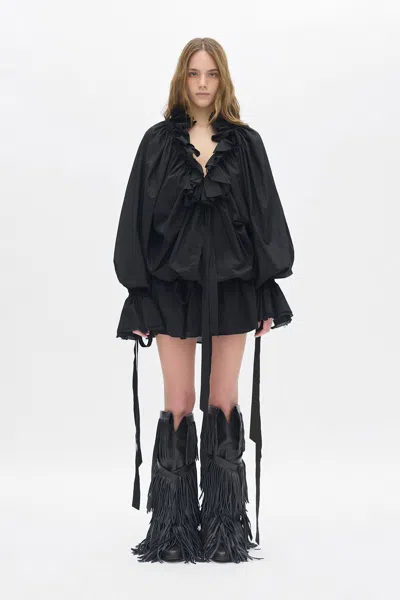 Ann Demeulemeester Bregje Ruffled Mini Dress In Multi