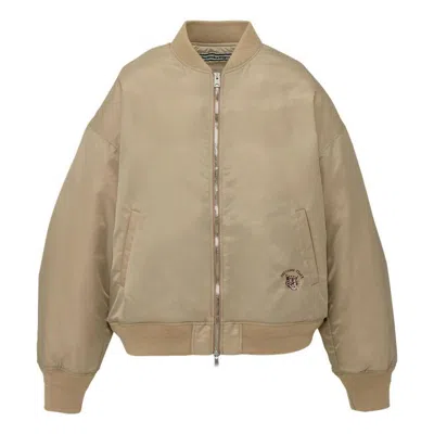 Onitsuka Tiger (wmns)  Tiger Head Embroidered Flight Jacket 'khaki' In Green