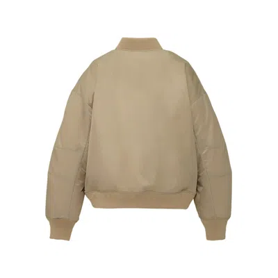 Onitsuka Tiger (wmns)  Tiger Head Embroidered Flight Jacket 'khaki' In Green