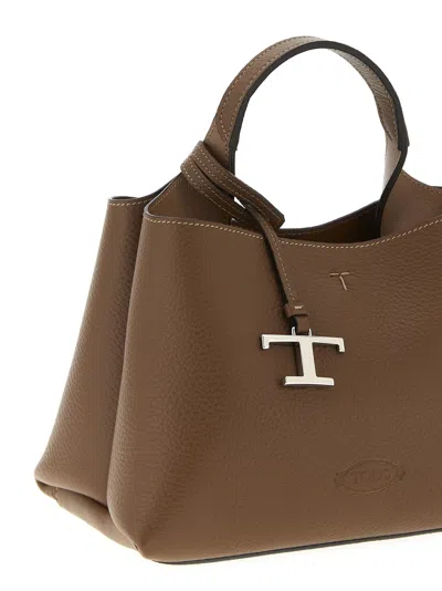 Tod's Apa Micro Bag Adjustable Strap Top Handle In Brown