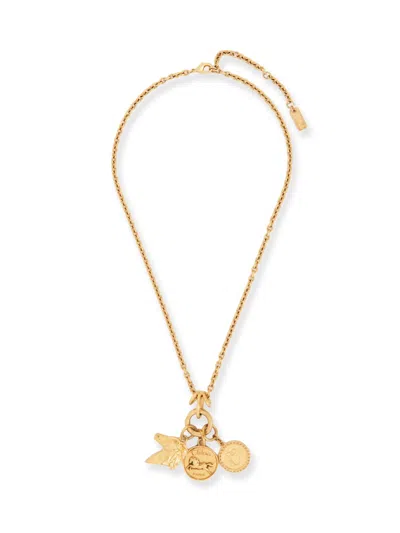 Chloé Brass Necklace With Charms In Gold