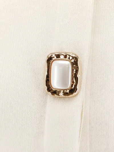 Self-portrait Self Portrait 'cream Wool' Cardigan In White