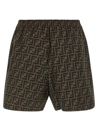 Fendi Ff Bermuda And Short Multicolor In Black