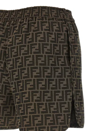 Fendi Ff Bermuda And Short Multicolor In Black