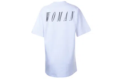 Off-white (wmns)  C/o Virgil Abloh Brushstroke Arrows Tomboy Tee White In Blue