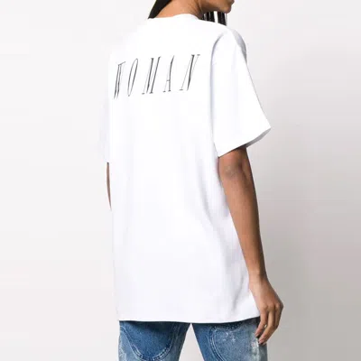 Off-white (wmns)  C/o Virgil Abloh Brushstroke Arrows Tomboy Tee White In Blue