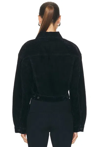 Agolde Buttoned Flap-pocket Jacket In Blue