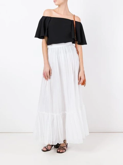 Shop Valentino Pleated Maxi Skirt