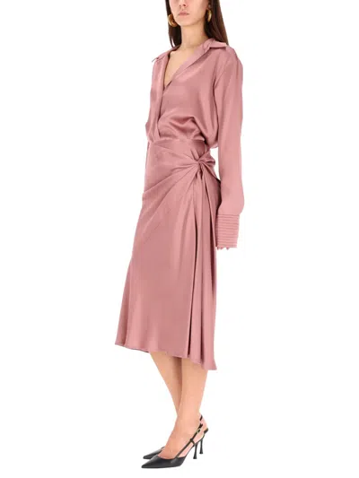 Dries Van Noten Gucci Camel Suede Slippers In Pink