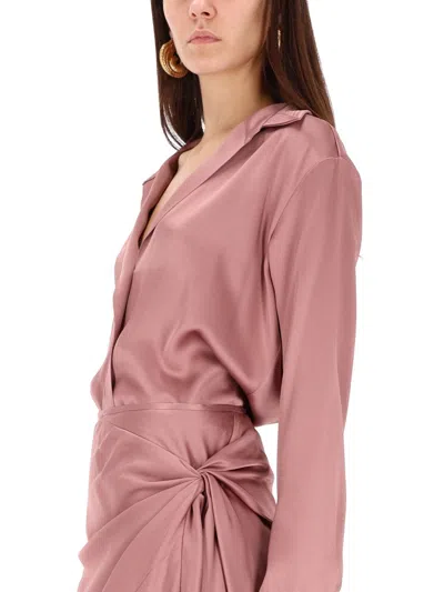 Dries Van Noten Gucci Camel Suede Slippers In Pink