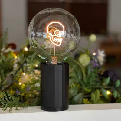 Mitb Skull Portable Table Lamp In Yellow