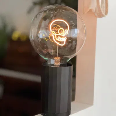Mitb Skull Portable Table Lamp In Yellow