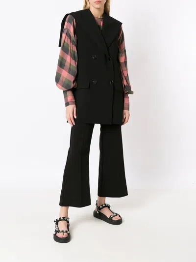 Olympiah Sleeveless Double-breasted Jacket In Black