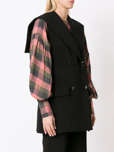 Olympiah Sleeveless Double-breasted Jacket In Black