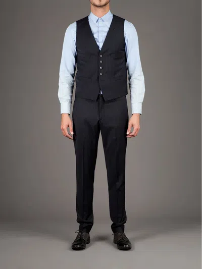 Neil Barrett Pin Striped Trouser In Black