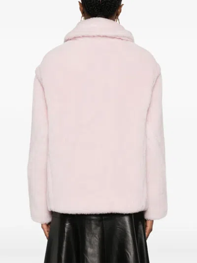 Max Mara Collared Coat In Pink