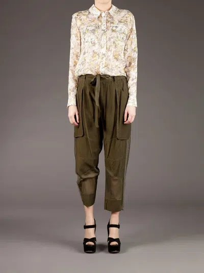 Edun Cropped Cargo-style Trouser In Brown