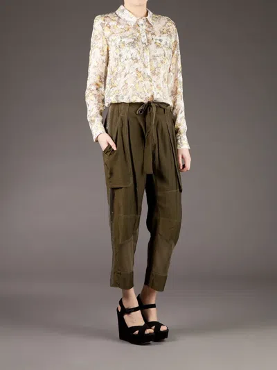 Edun Cropped Cargo-style Trouser In Brown