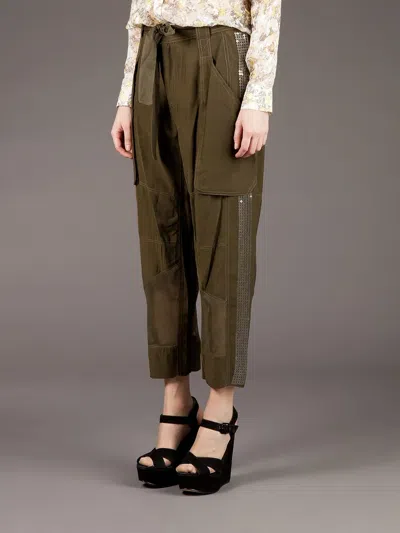 Edun Cropped Cargo-style Trouser In Brown