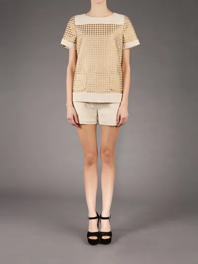 Giles Structured Shorts In Neutral